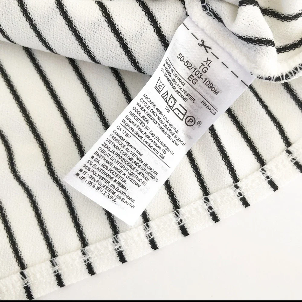 Banana Republic Stripe Crepe Off Shoulder Top - Picture 4 of 6